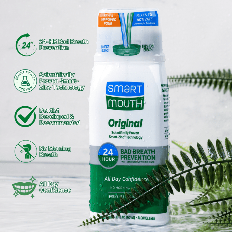 SmartMouth The Original Activated Dual-Solution Breath Rinse Mouthwash