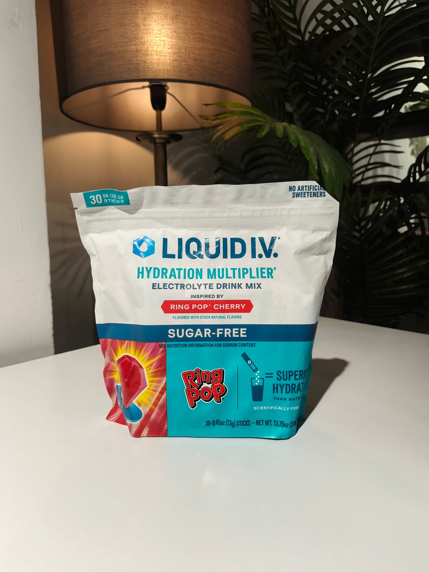 Liquid I.V. Hydration Multiplier Sugar-Free Ring Pop Cherry Electrolyte Drink Mix