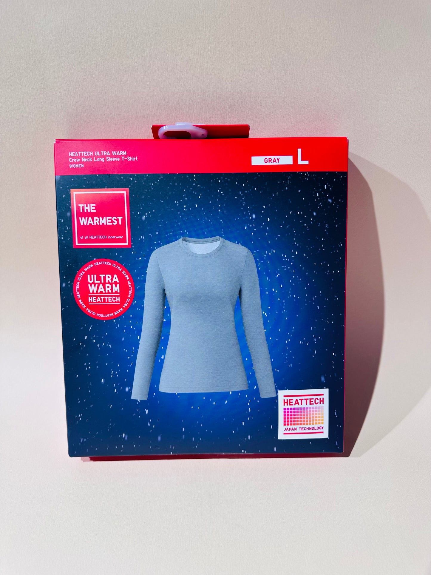 Uniqlo HEATTECH Ultra Warm Crew Neck Long-Sleeve T-Shirt in gray size Large