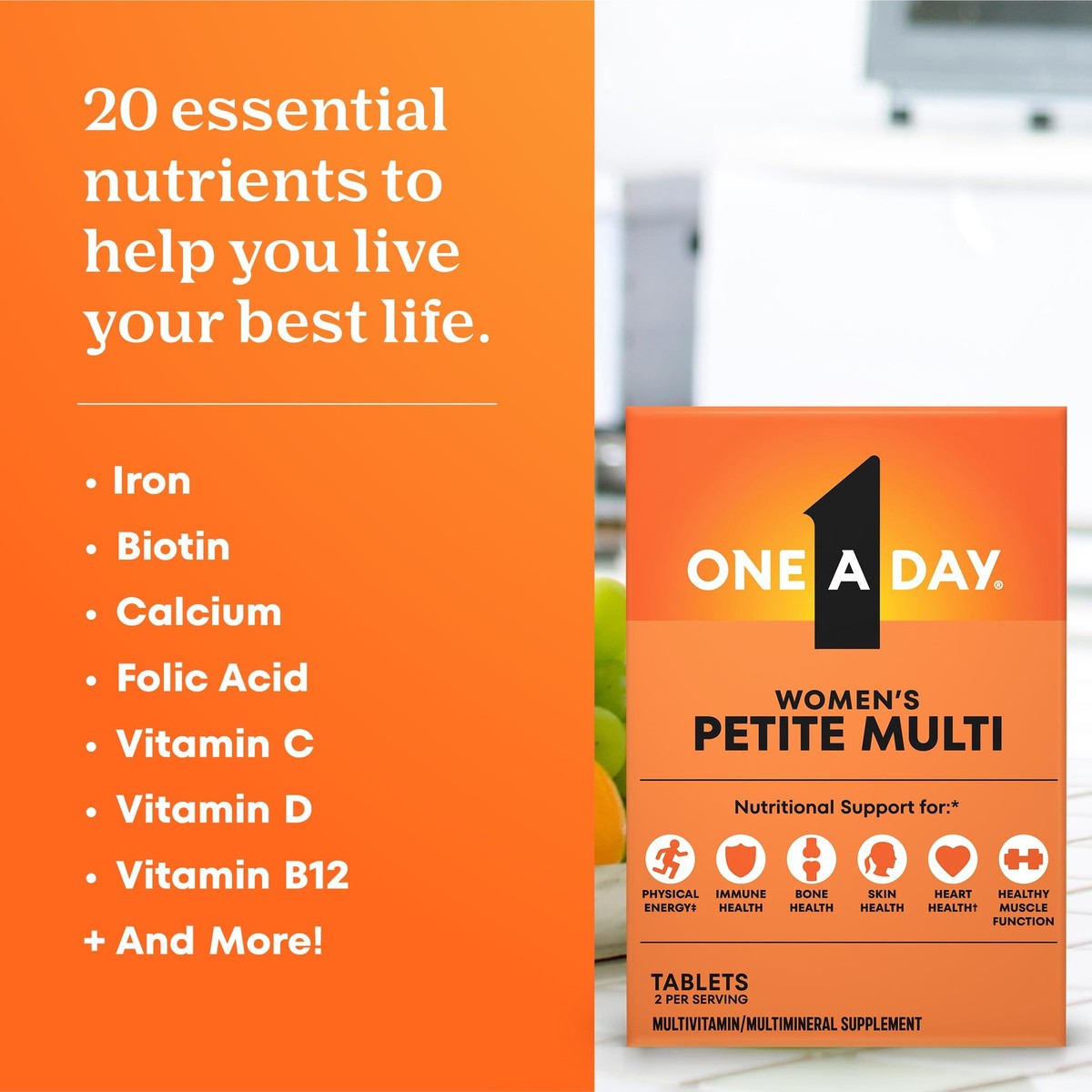 One A Day Women’s Petites Multivitamin, 160 tablets