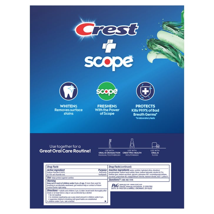 Crest + Scope Cavity Protection Toothpaste (8.2 oz) (232g)