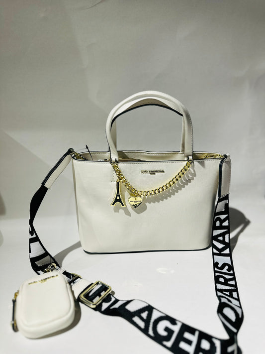 karl lagerfeld bag white