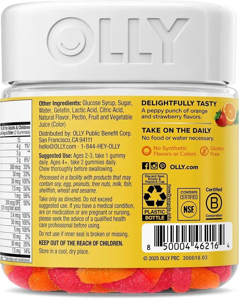 Olly kids multivitamin (gummy worms)
70 gummies
