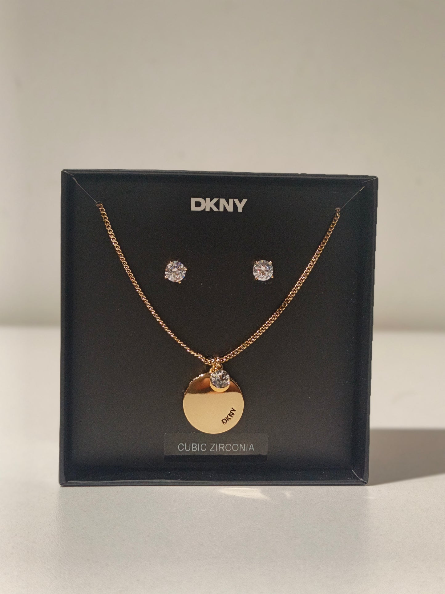 DKNY earrings & necklace set
