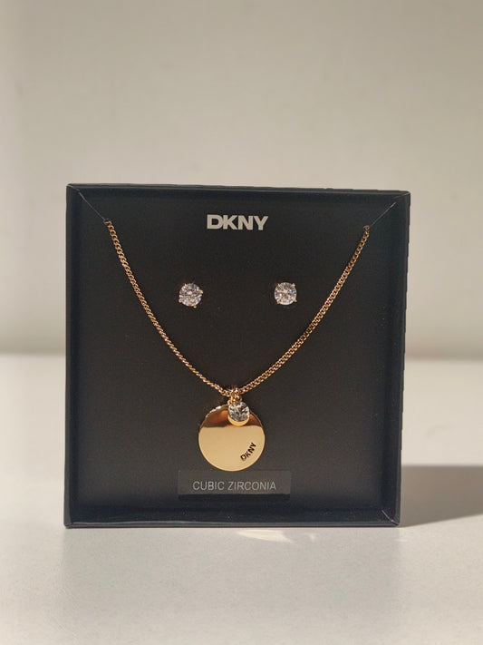 DKNY earrings & necklace set