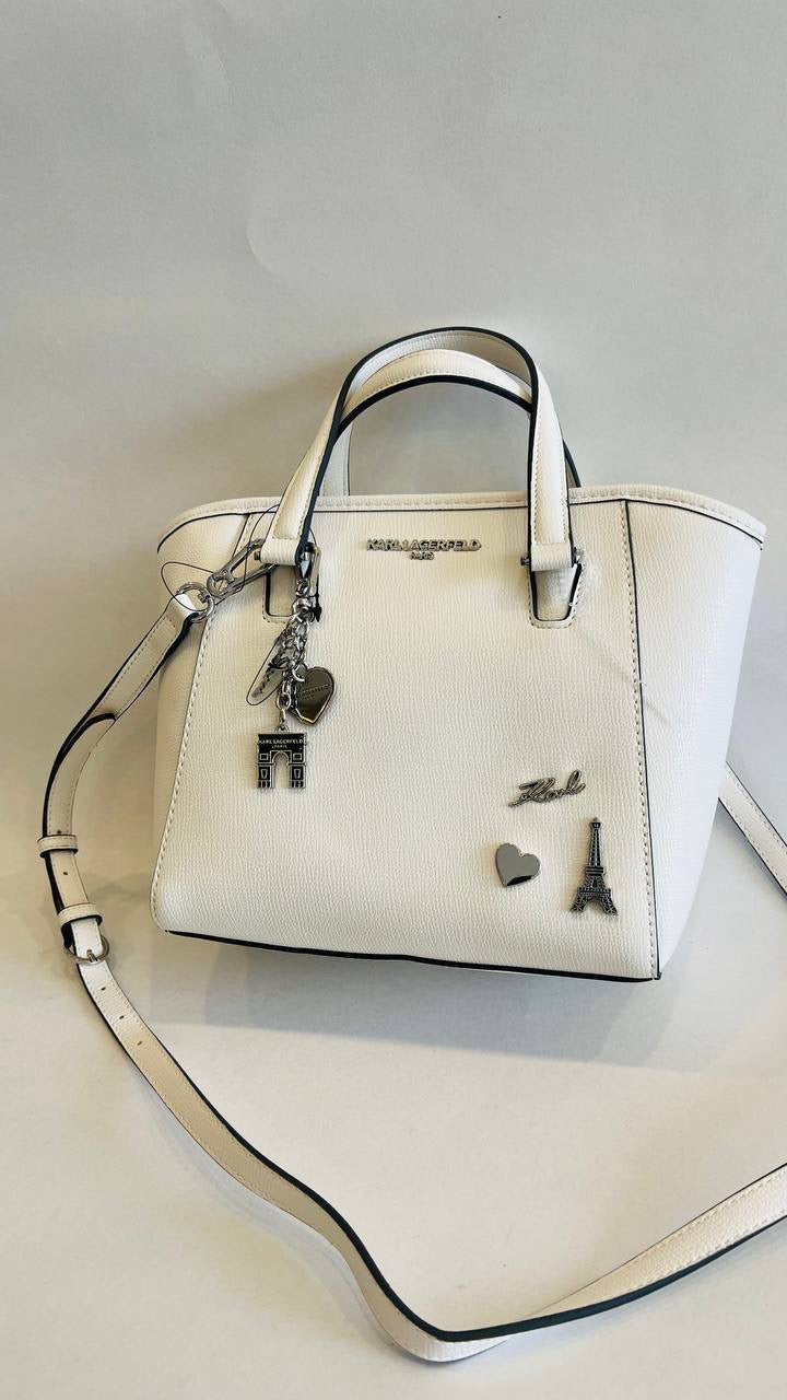 karl lagerfeld bag white