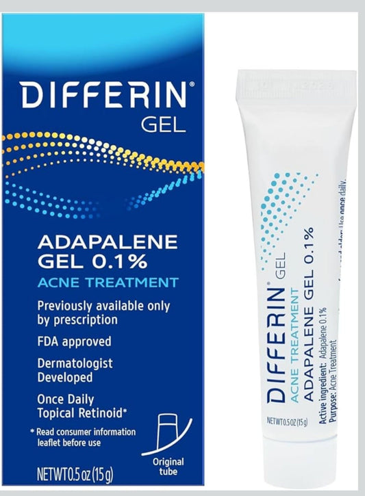 Differin Adapalene Gel 0.1% acne treatment