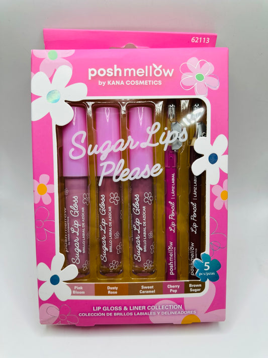 Poshmellow lip gloss & lip liner collection