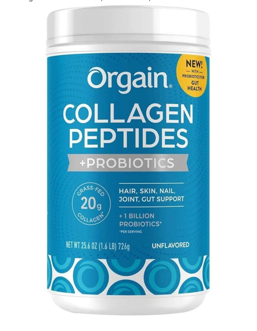 Orgain Collagen Peptides + Probiotics powder