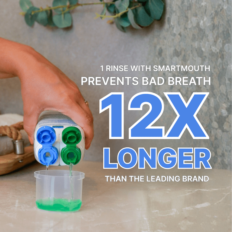 SmartMouth The Original Activated Dual-Solution Breath Rinse Mouthwash