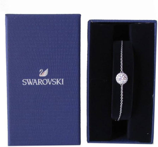 Swarovski Angelic Round rhodium-plated bracelet
