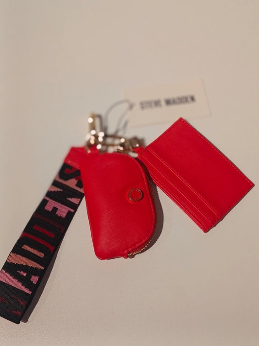 Steve Madden card holder and key chain