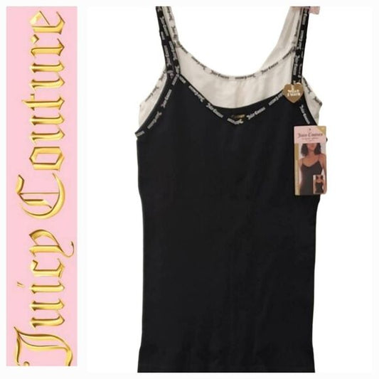 Juicy Couture Shaping Reversible Camis 2-pack in black and white size medium