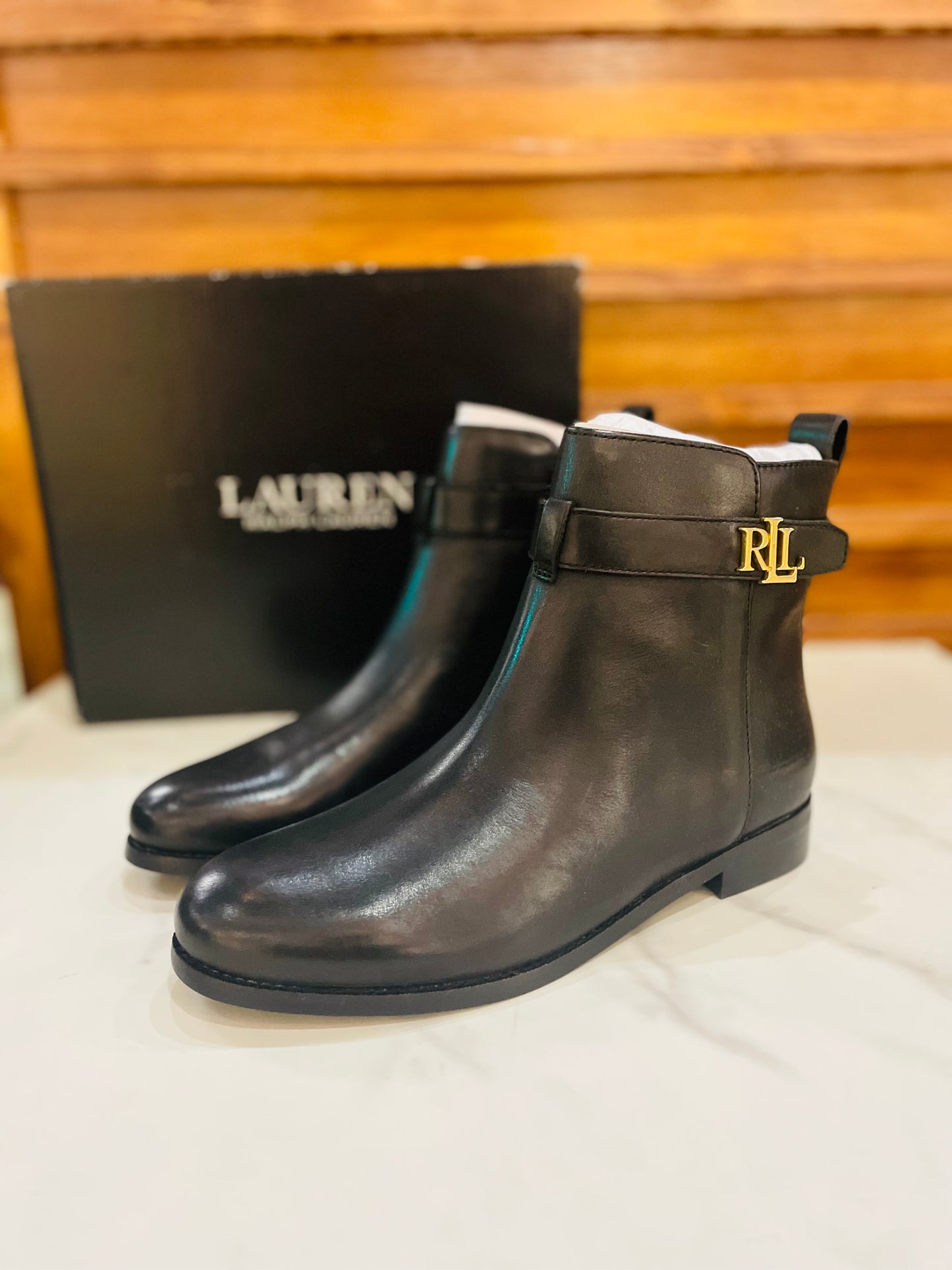 Ralph Lauren  black boots 37.5 38