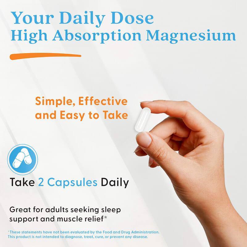 Doctor's Best High Absorption Magnesium Glycinate Lysinate (120 Veg Caps ), 105 mg per serving