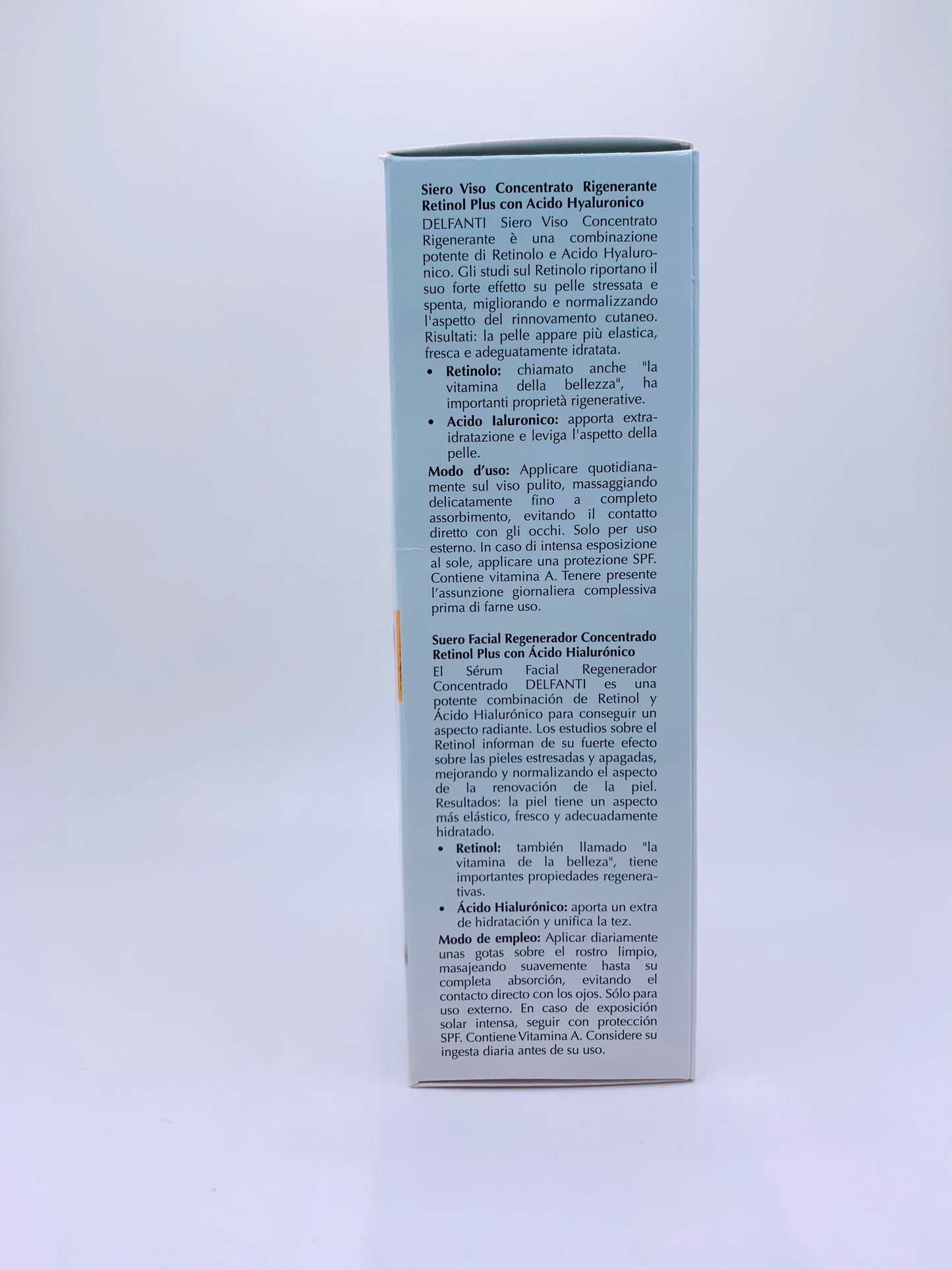 Delfanti retinol plus with hyaluronic acid face serum