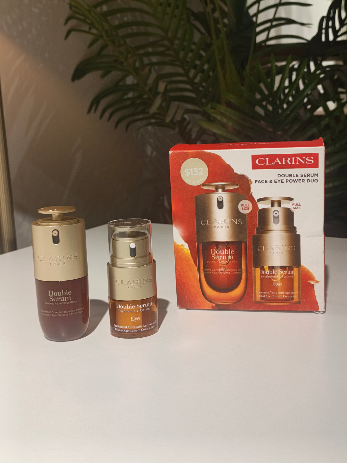 Clarins double face & eye serum set