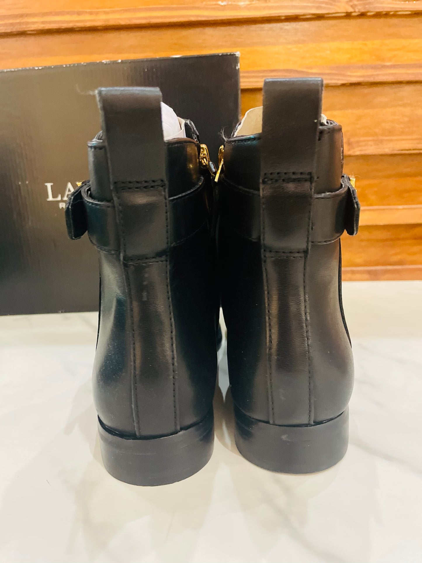 Ralph Lauren  black boots 37.5 38