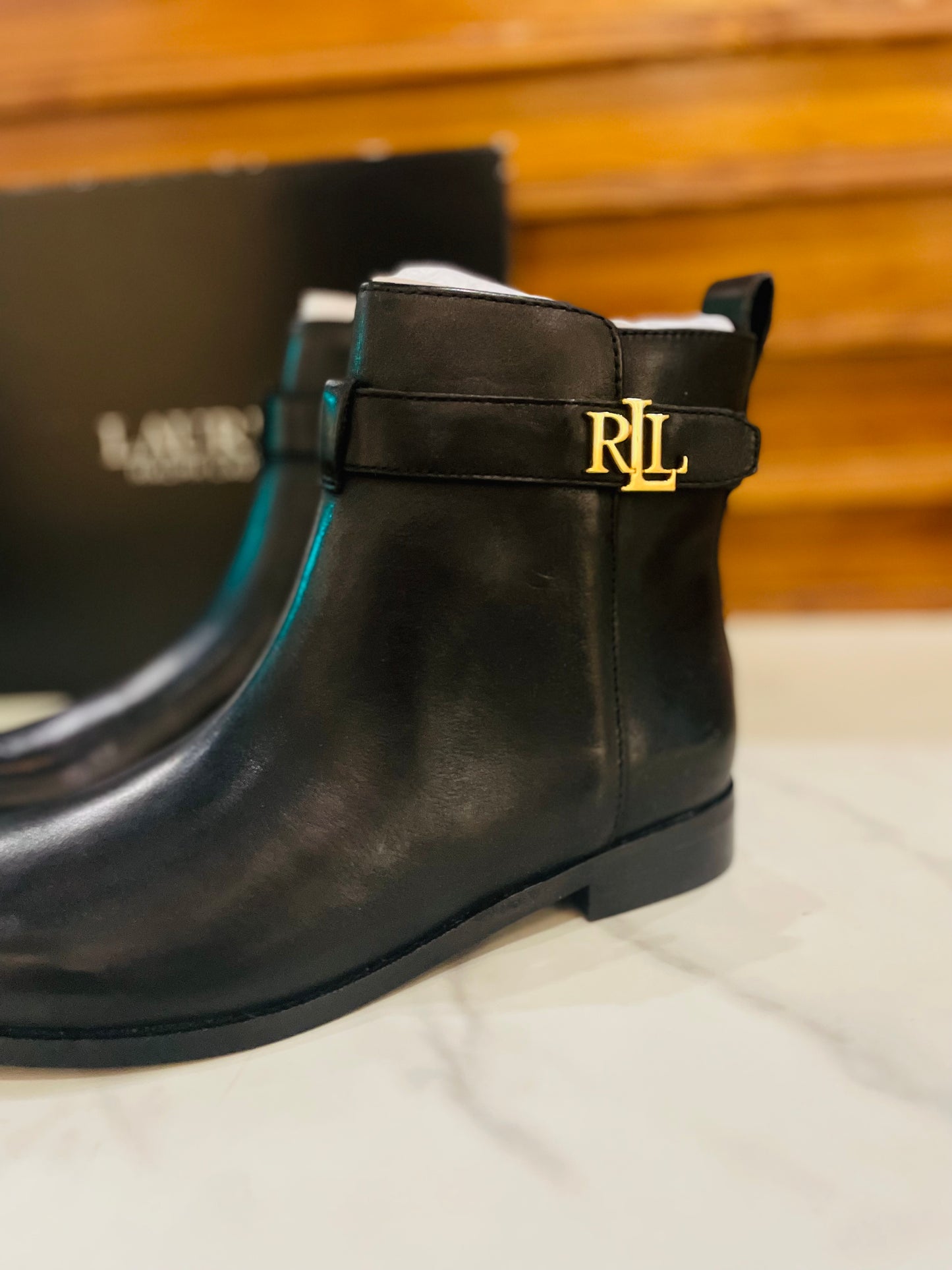 Ralph Lauren  black boots 37.5 38