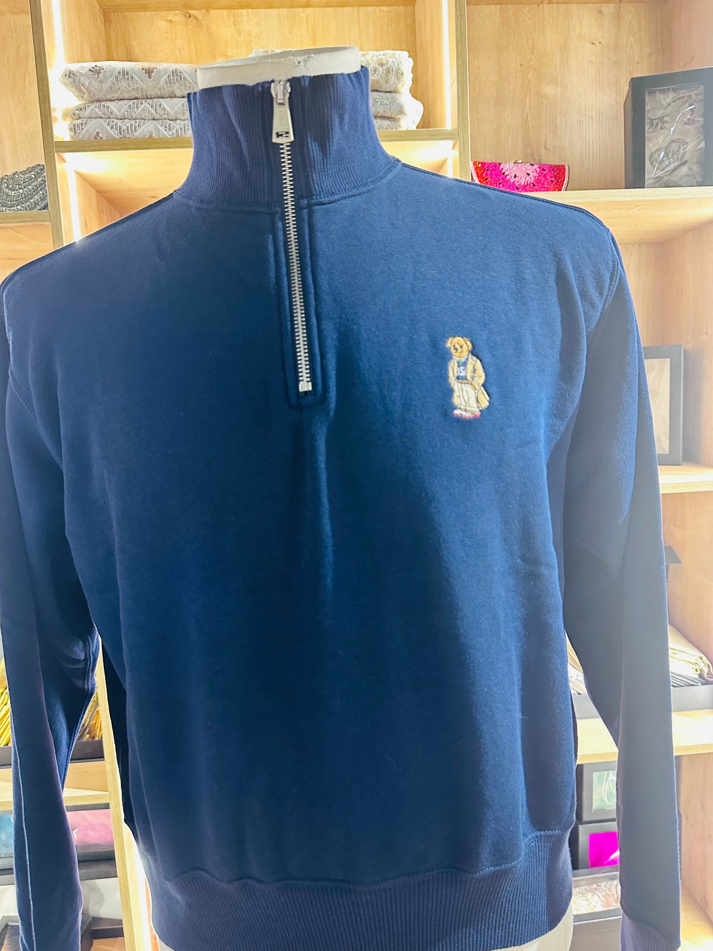 Ralph Lauren Polo Bear half-zip sweater size medium