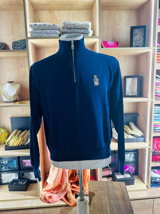 Ralph Lauren Polo Bear half-zip sweater size medium