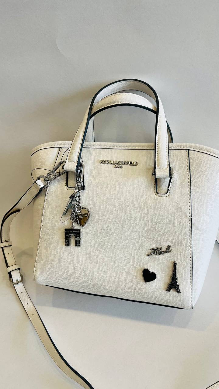 karl lagerfeld bag white
