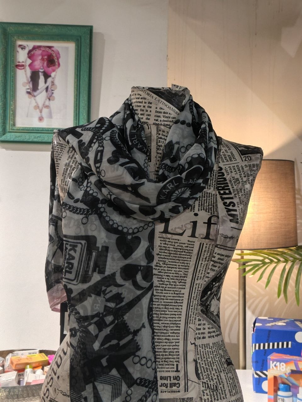 Karl Lagerfeld scarf