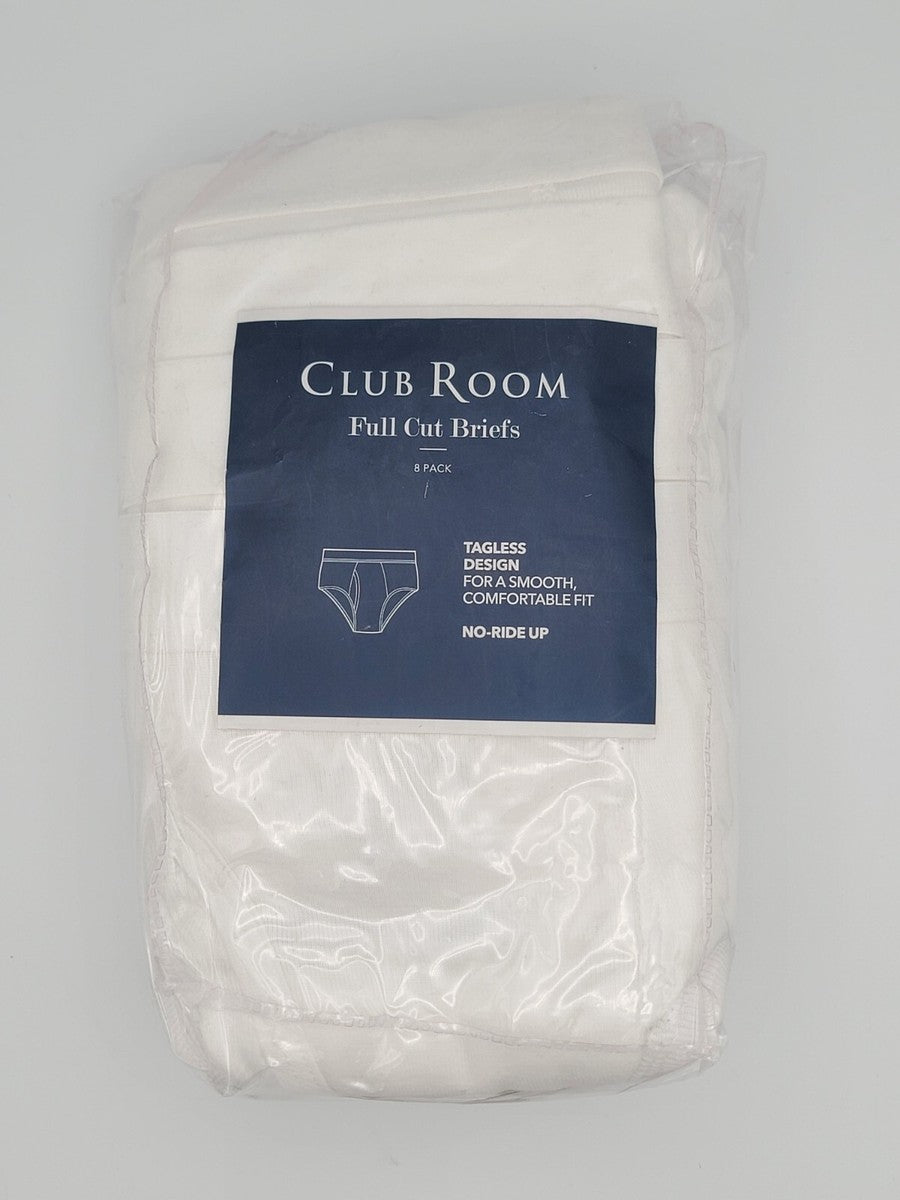 Club Room Men's 8 Pack Full Cut Briefs set size xxlarge