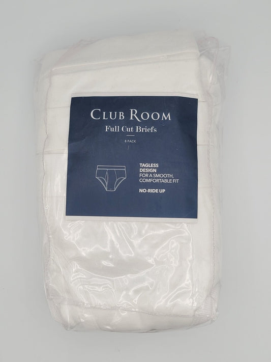 Club Room Men's 8 Pack Full Cut Briefs set size xxlarge
