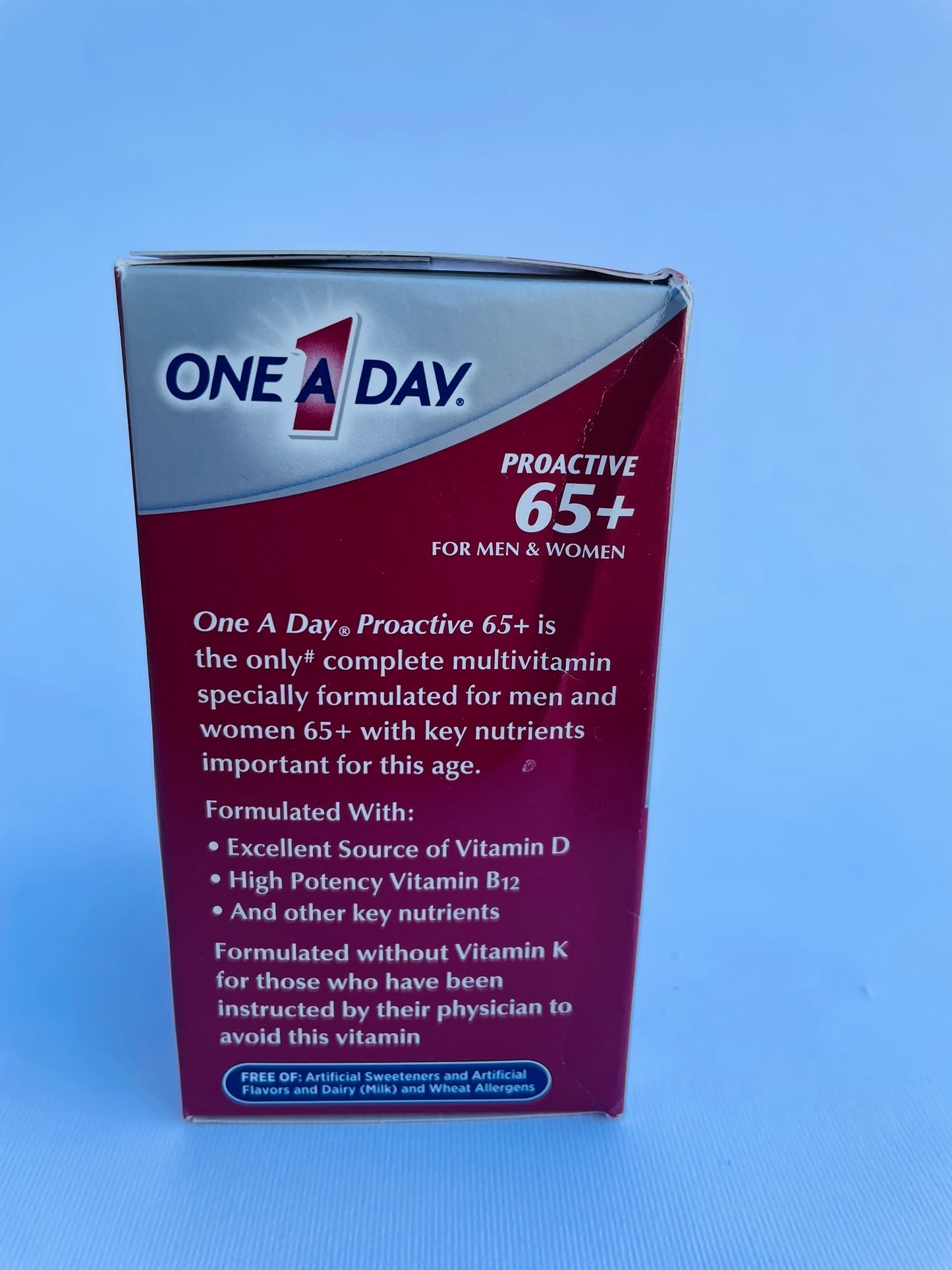 One aday multivitamin tablets for +65 age