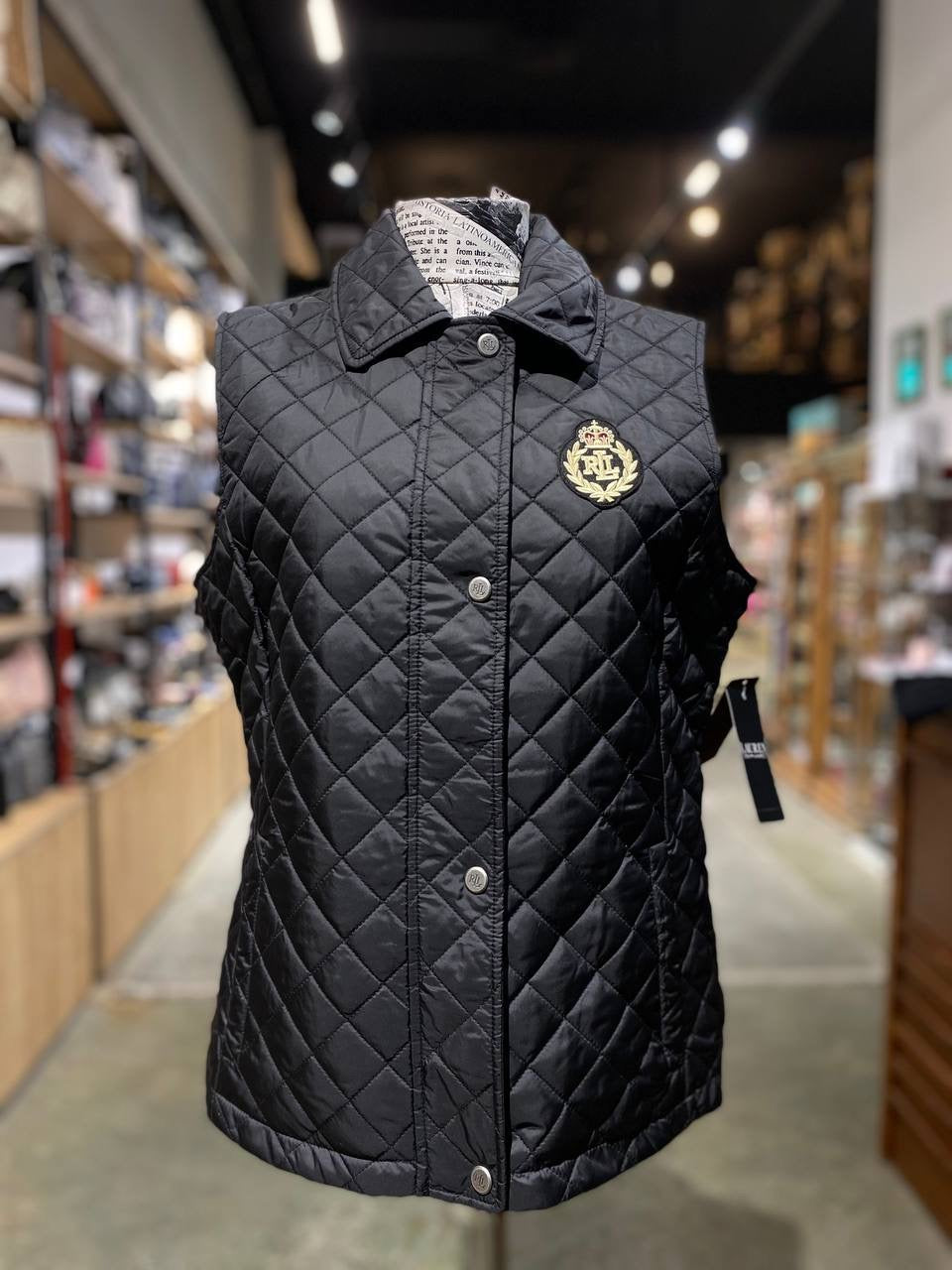 Ralph lauren black vest size medium