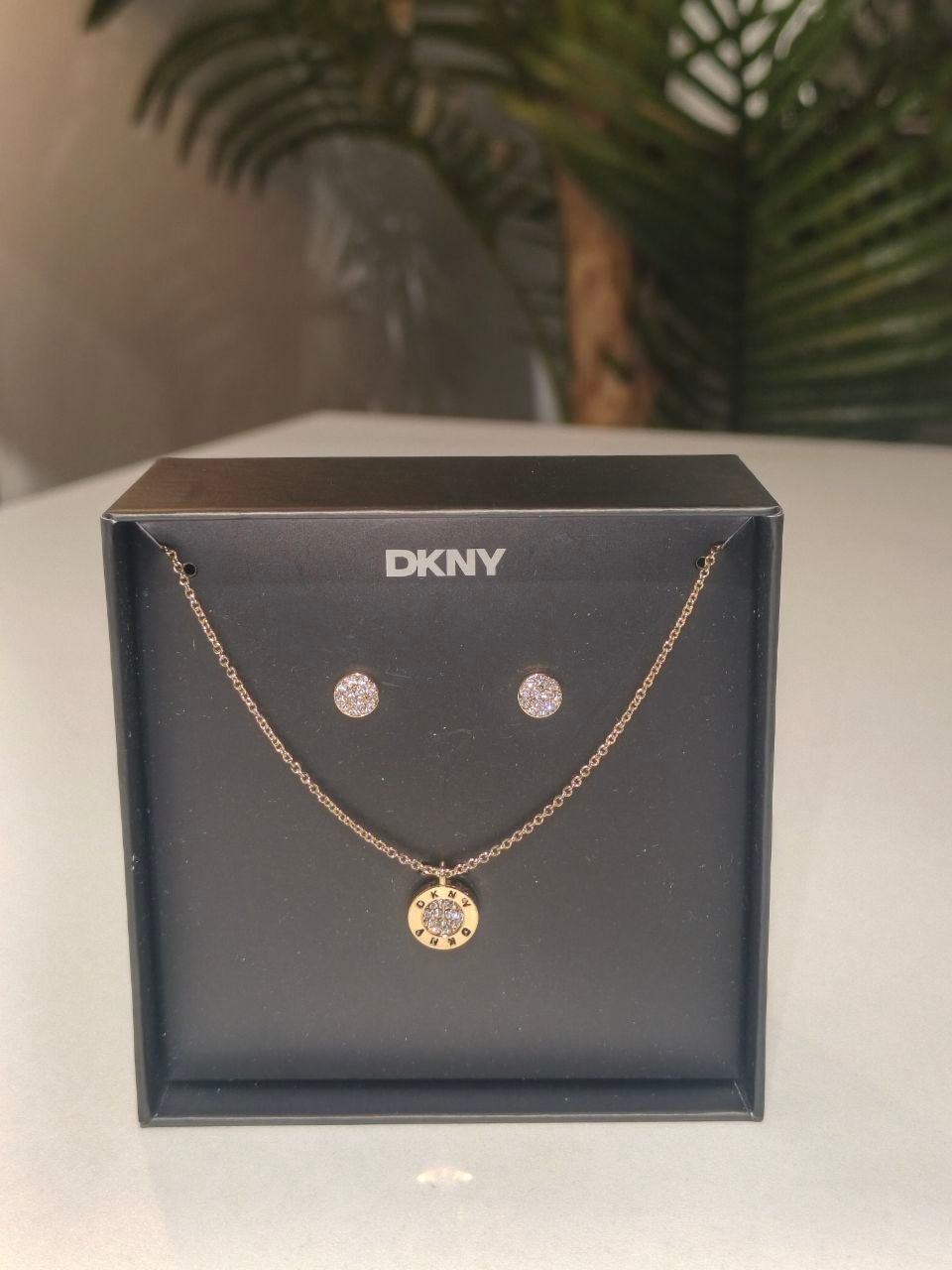 DKNY earrings & necklace set