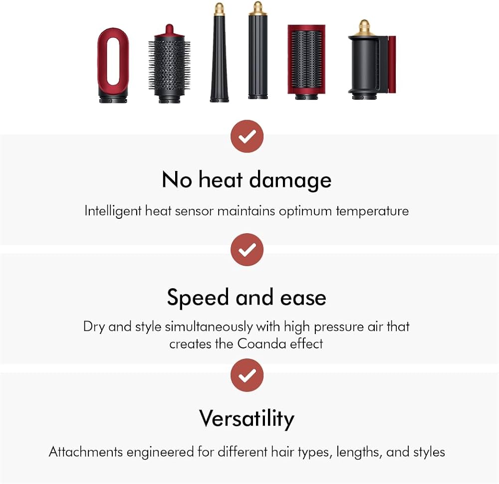 Dyson Airwrap i.d.™ Multi-Styler and Dryer in the Red Velvet / Gold
