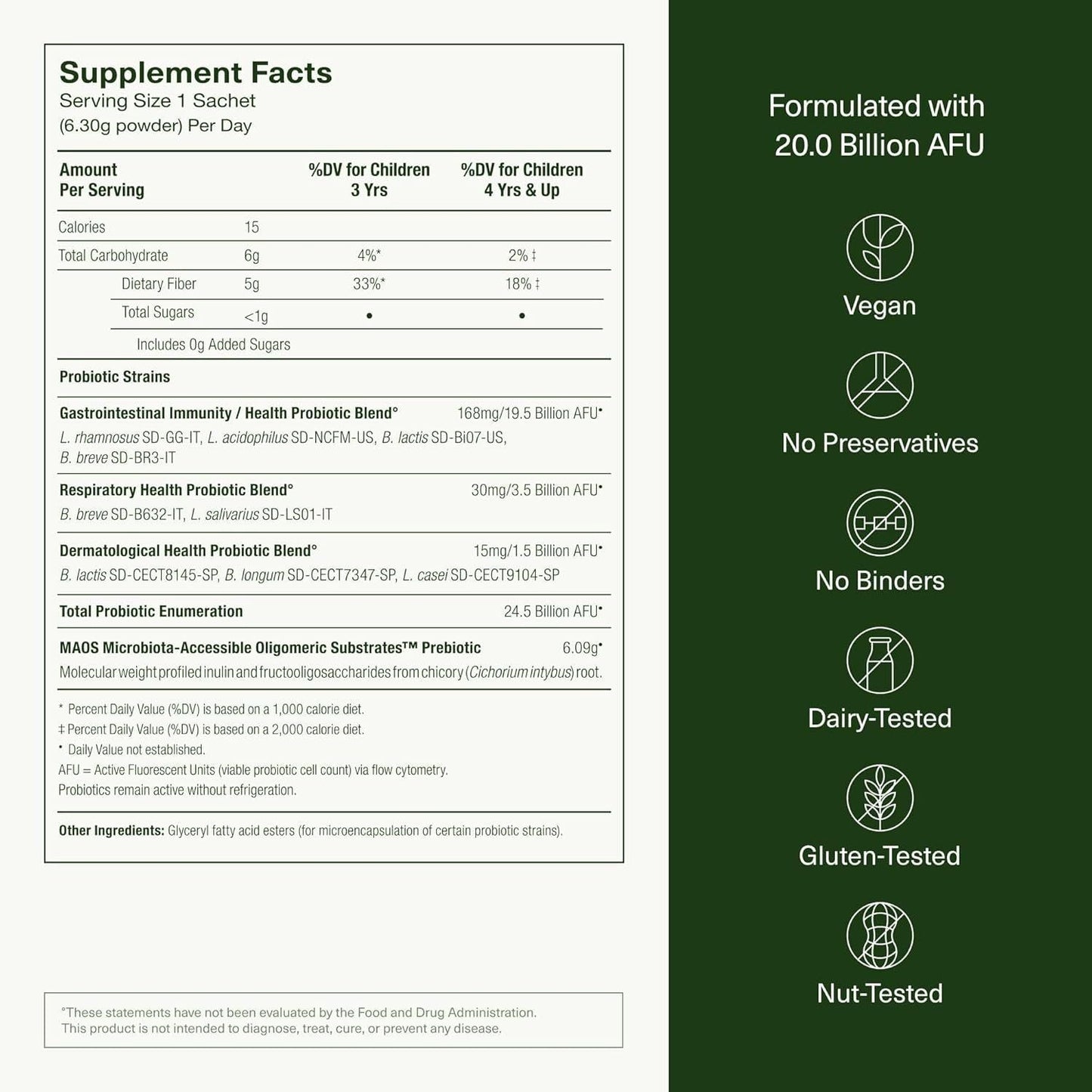 Seed PDS-08® Pediatric Daily Synbiotic, a probiotic and prebiotic supplement for children