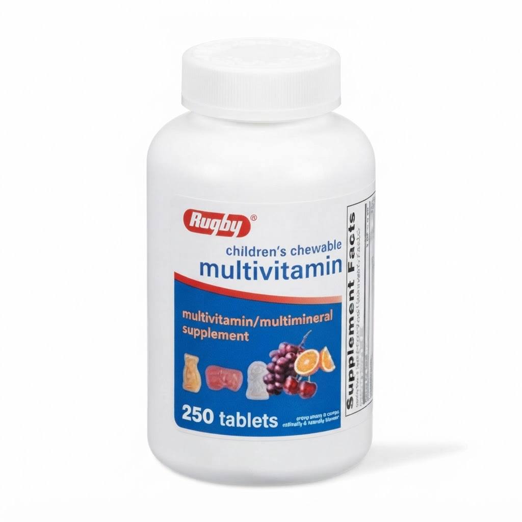 Rugby Children’s Chewable Multivitamin Multi mineral Supplement (250 tablets)