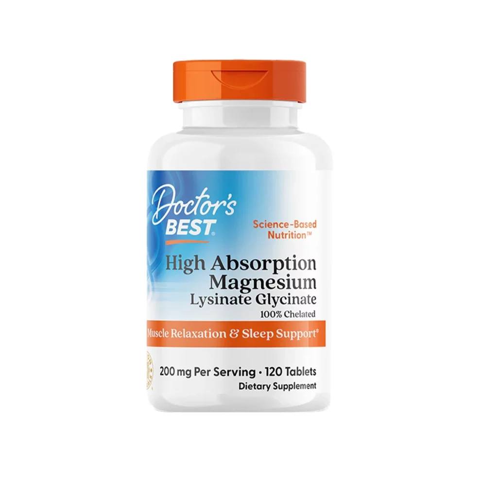 Doctor's Best High Absorption Magnesium Lysinate Glycinate (120 tablets)