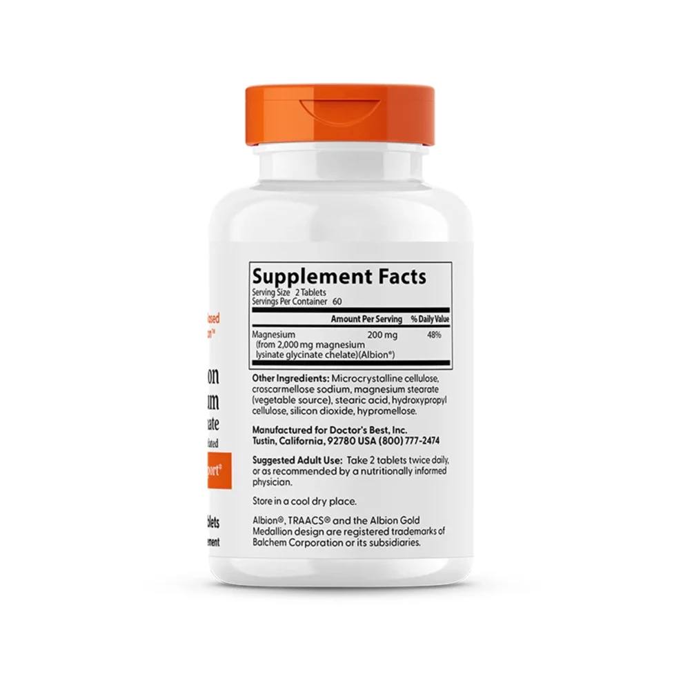 Doctor's Best High Absorption Magnesium Lysinate Glycinate (120 tablets)