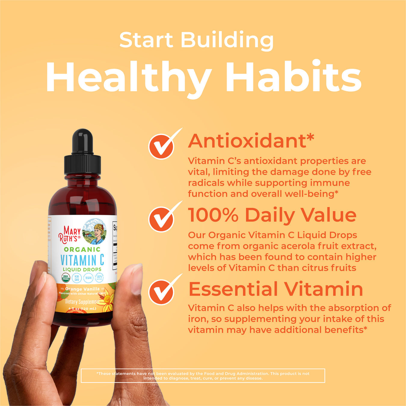 MaryRuth’s Organic Vitamin C Liquid Drops (120 mL / 4 fl.oz)