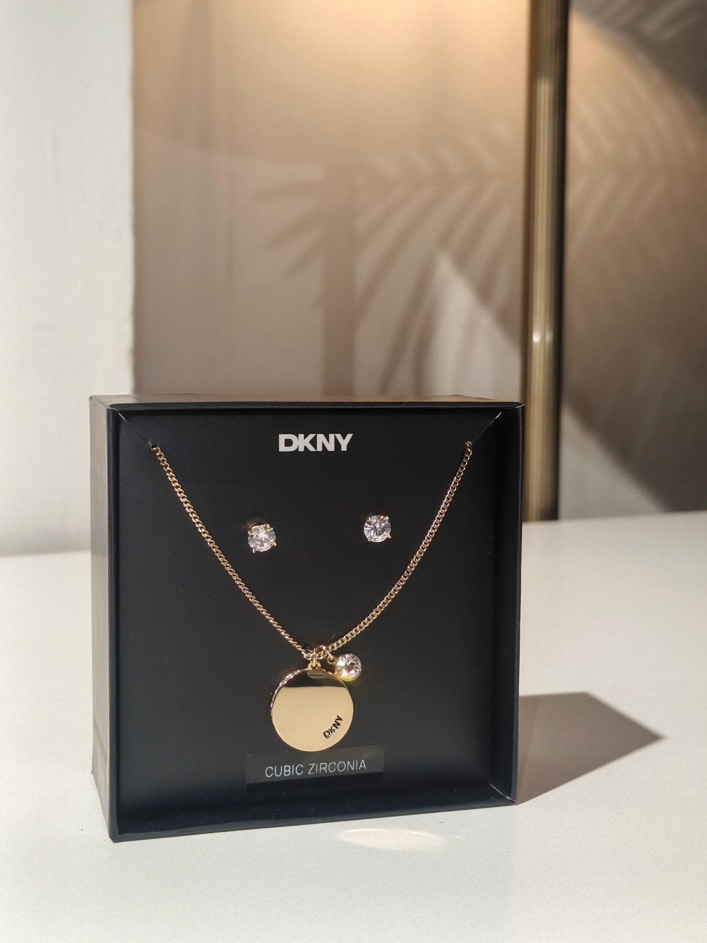 DKNY earrings & necklace set