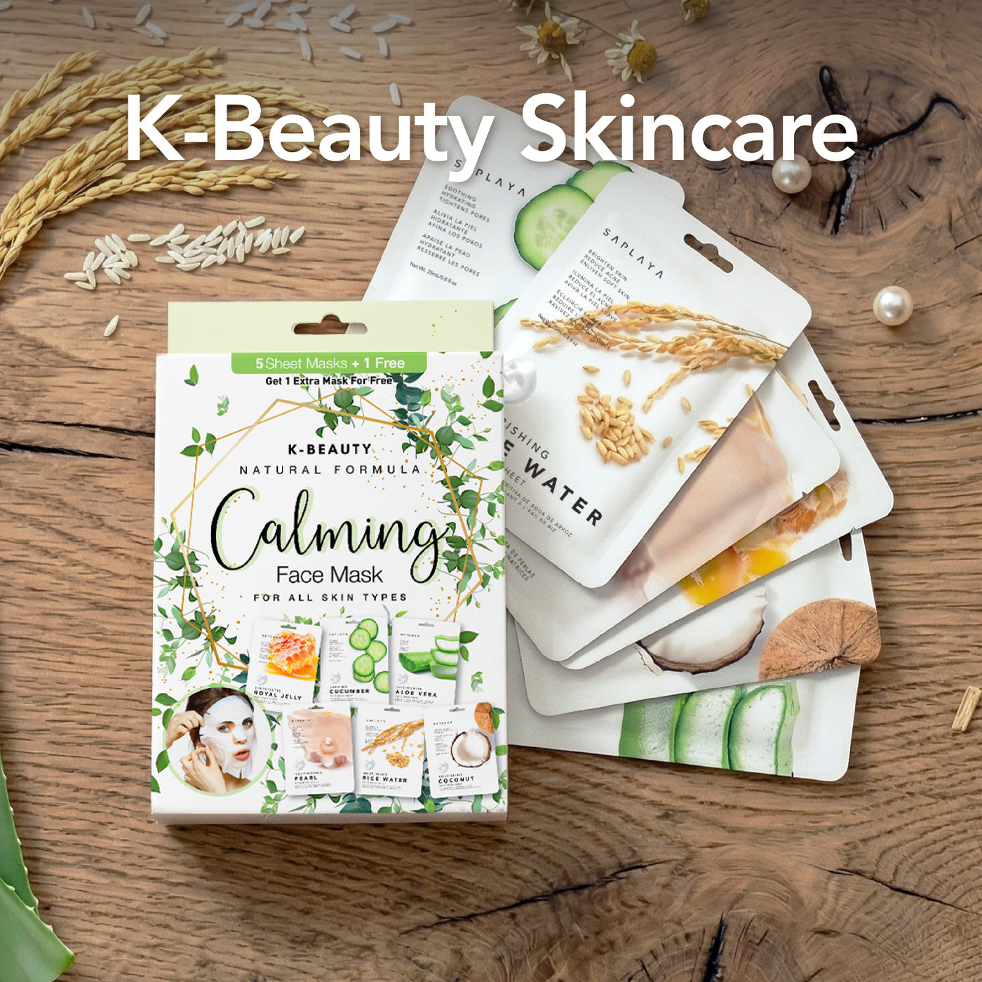 Calming face sheet masks