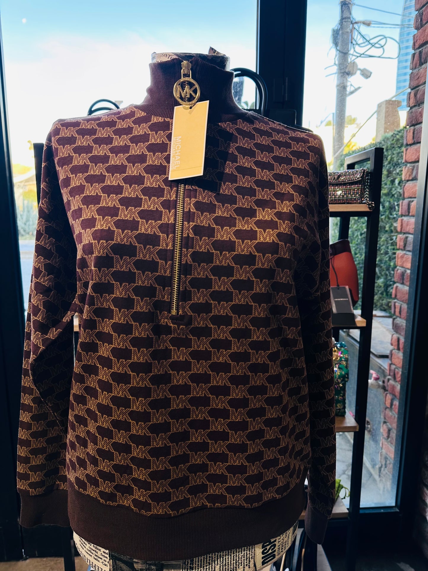 Michael kors half zip sweater