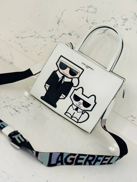 karl lagerfeld bag white