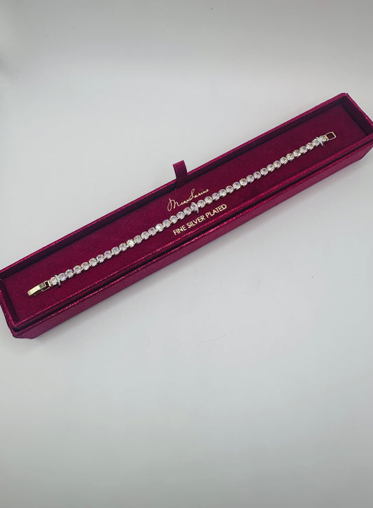 Miax Sarine fine silver plated tennis bracelet