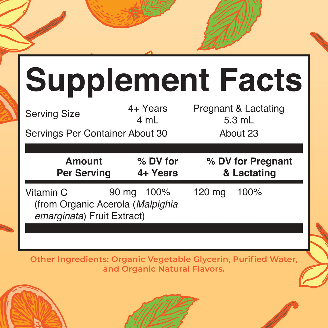 MaryRuth’s Organic Vitamin C Liquid Drops (120 mL / 4 fl.oz)