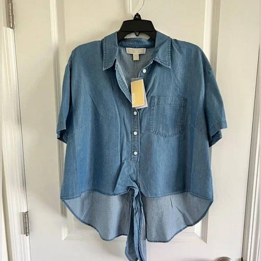 Michael kors denim blouse