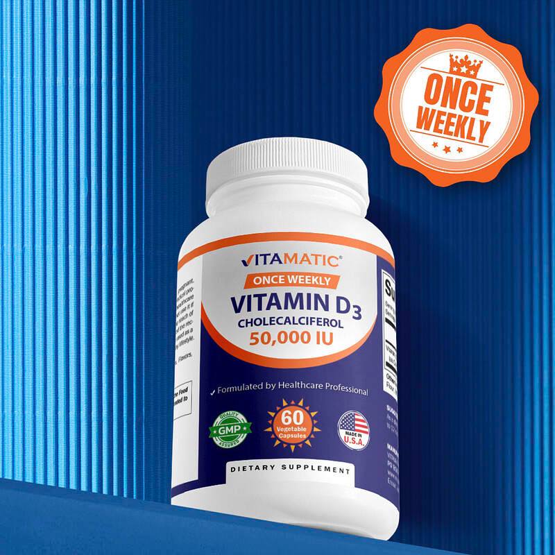 Vitamatic Once Weekly Vitamin D3 50,000 IU (60 capsules)