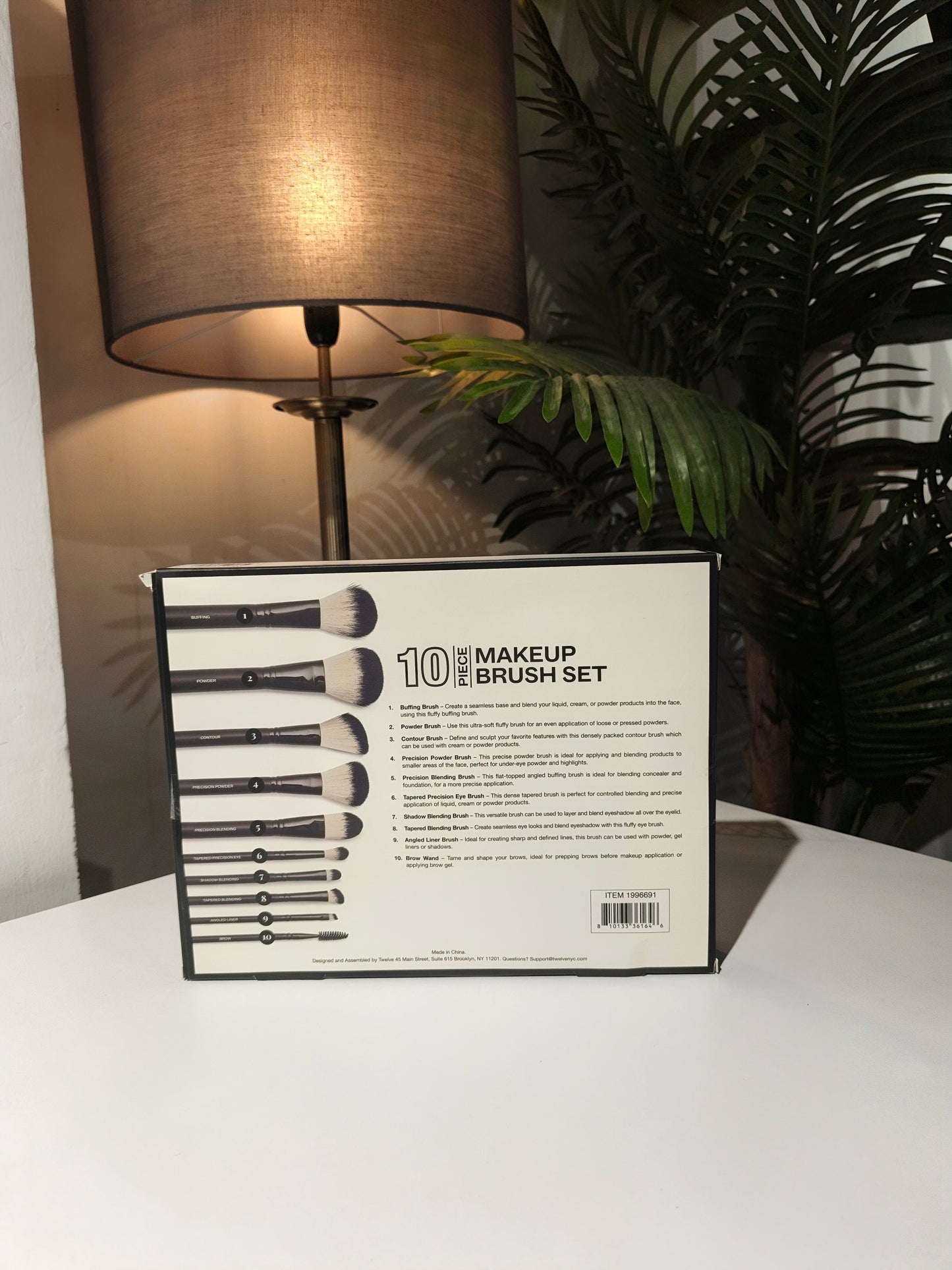 XII Collective 10-piece makeup brush set