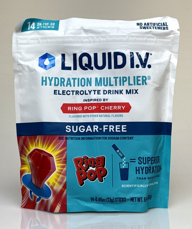 Liquid I.V. Hydration Multiplier Sugar-Free Ring Pop Cherry Electrolyte Drink Mix