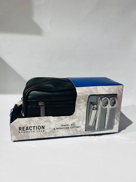 Kenneth Cole Reaction Men's Toiletry Travel Kit with a 3-Piece Manicure Set