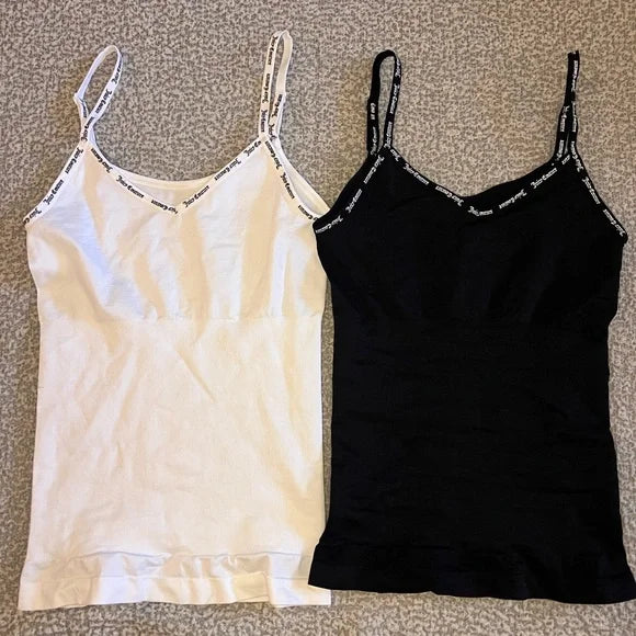 Juicy Couture Shaping Reversible Camis 2-pack in black and white size medium
